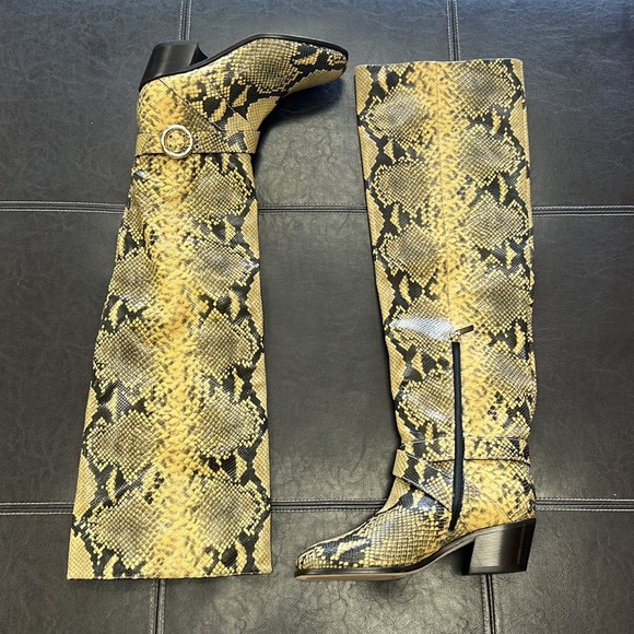 JIMMY CHOO Beca 45mm Snake-Print Boot - Picture 13 of 17